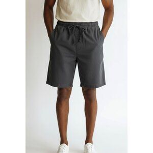 Free Assembly Mens XL Blue Cotton Drawstring Shorts With Elastic Waistband & Poc
